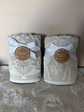 Common Thread Holiday Christmas Hand Towels Reindeer Tree 🌲 Farmhouse NEW!